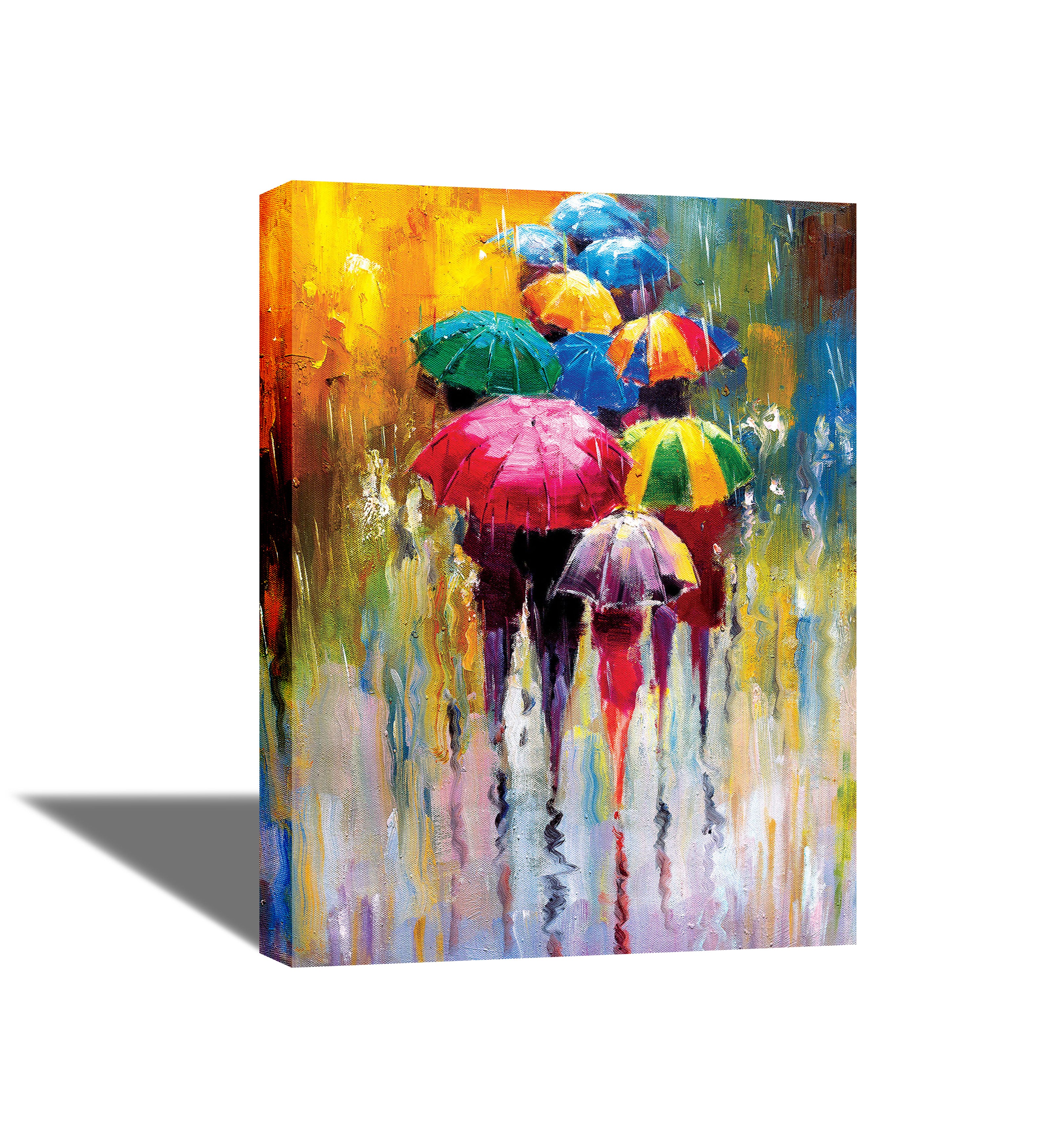 Abstract Umbrella - Canvas Painting - Framed