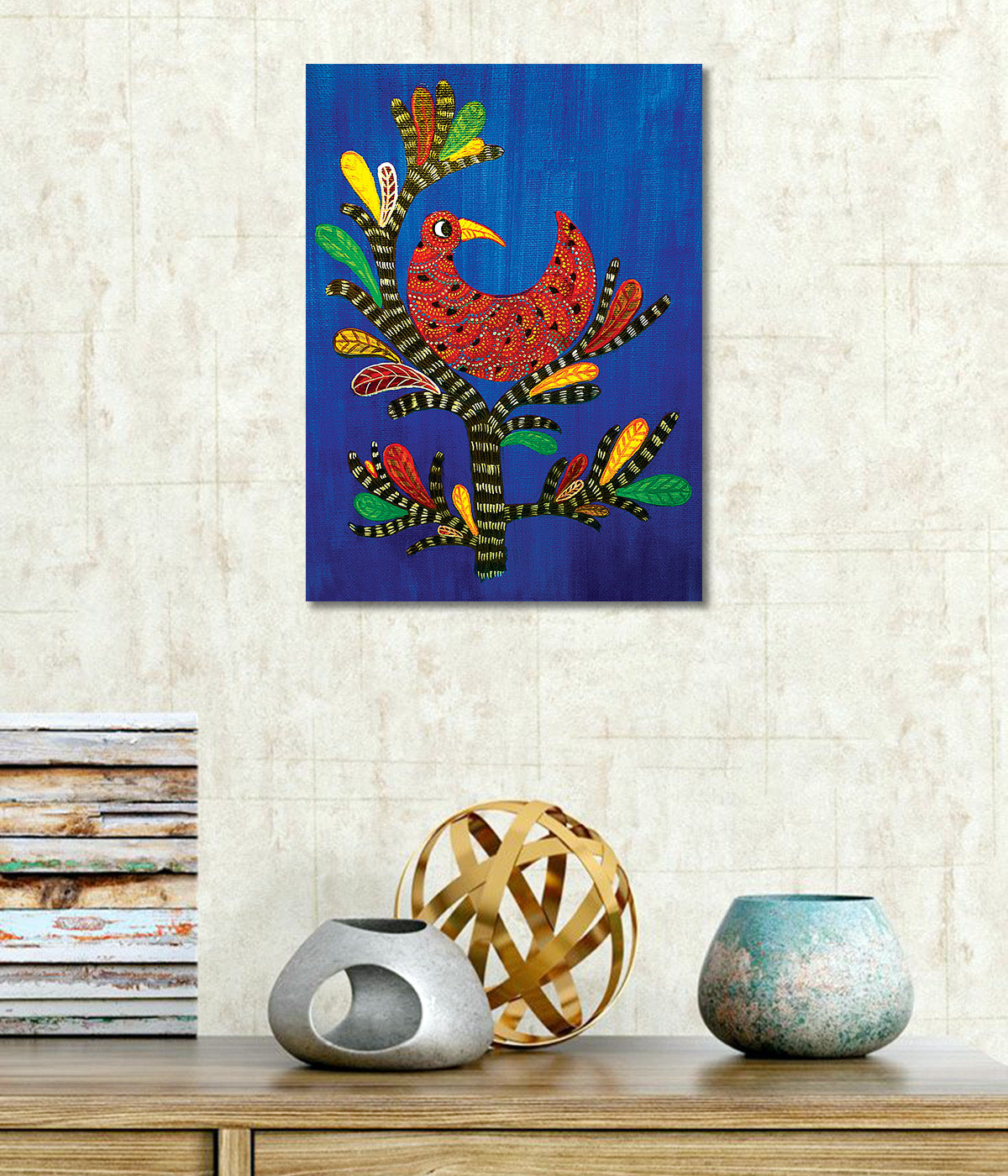 Beautiful Bird - Unframed Canvas Painting