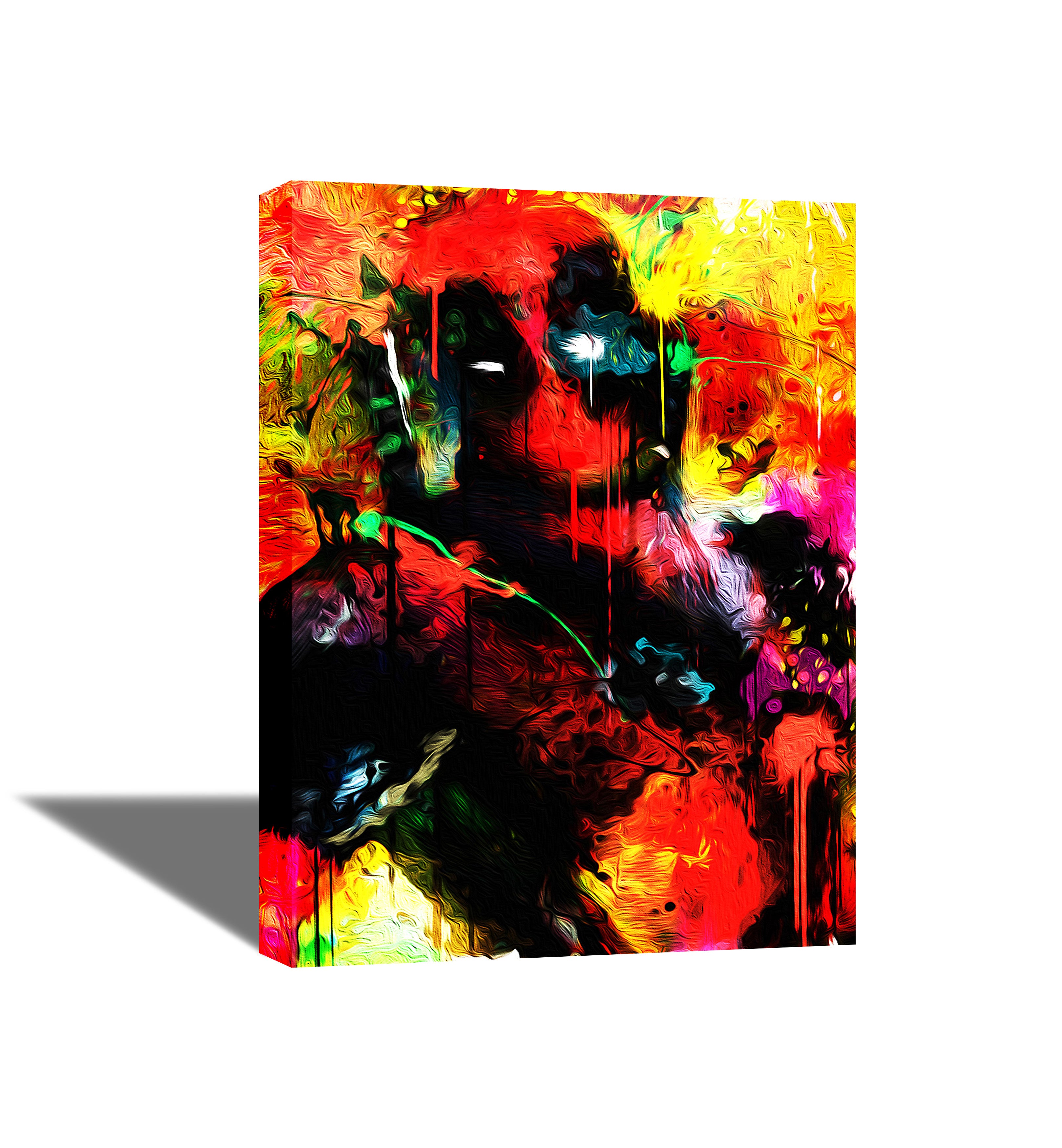 Deadpool Abstarct- Canvas Painting - Framed