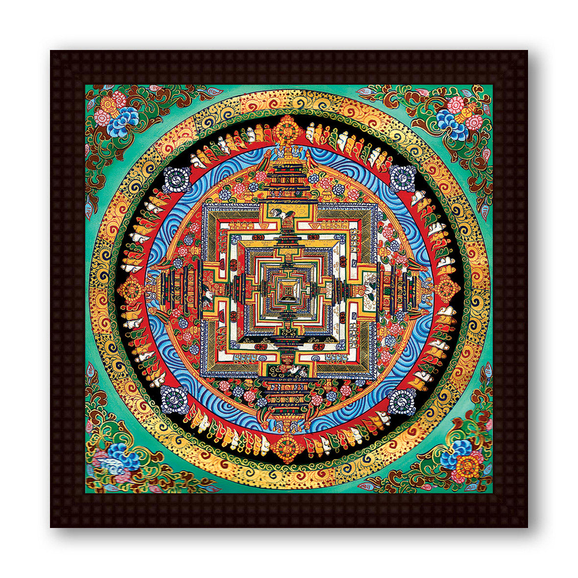 Colourful Mandala- Canvas Painting - Framed