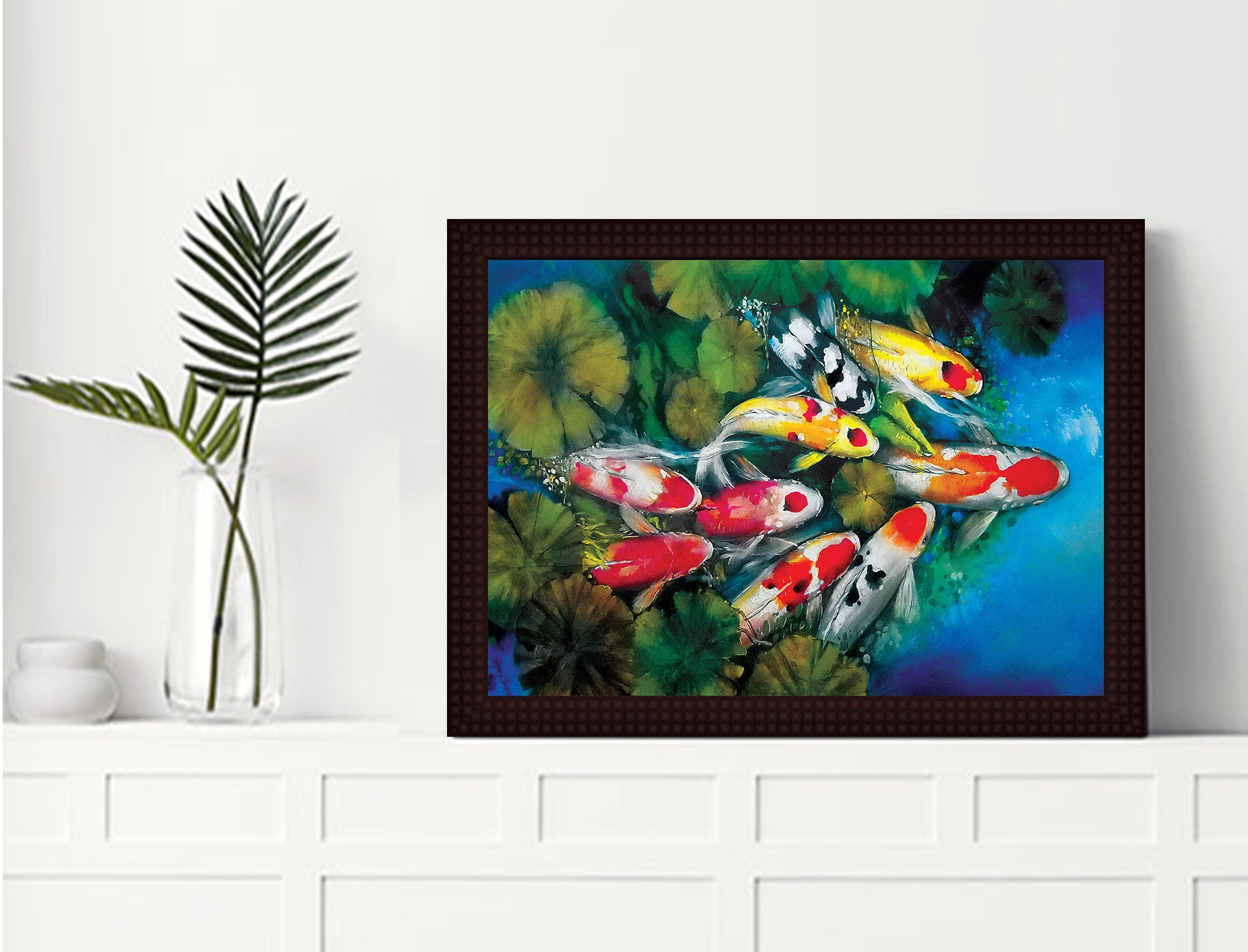 Colourful Fishes- Canvas Painting - Framed