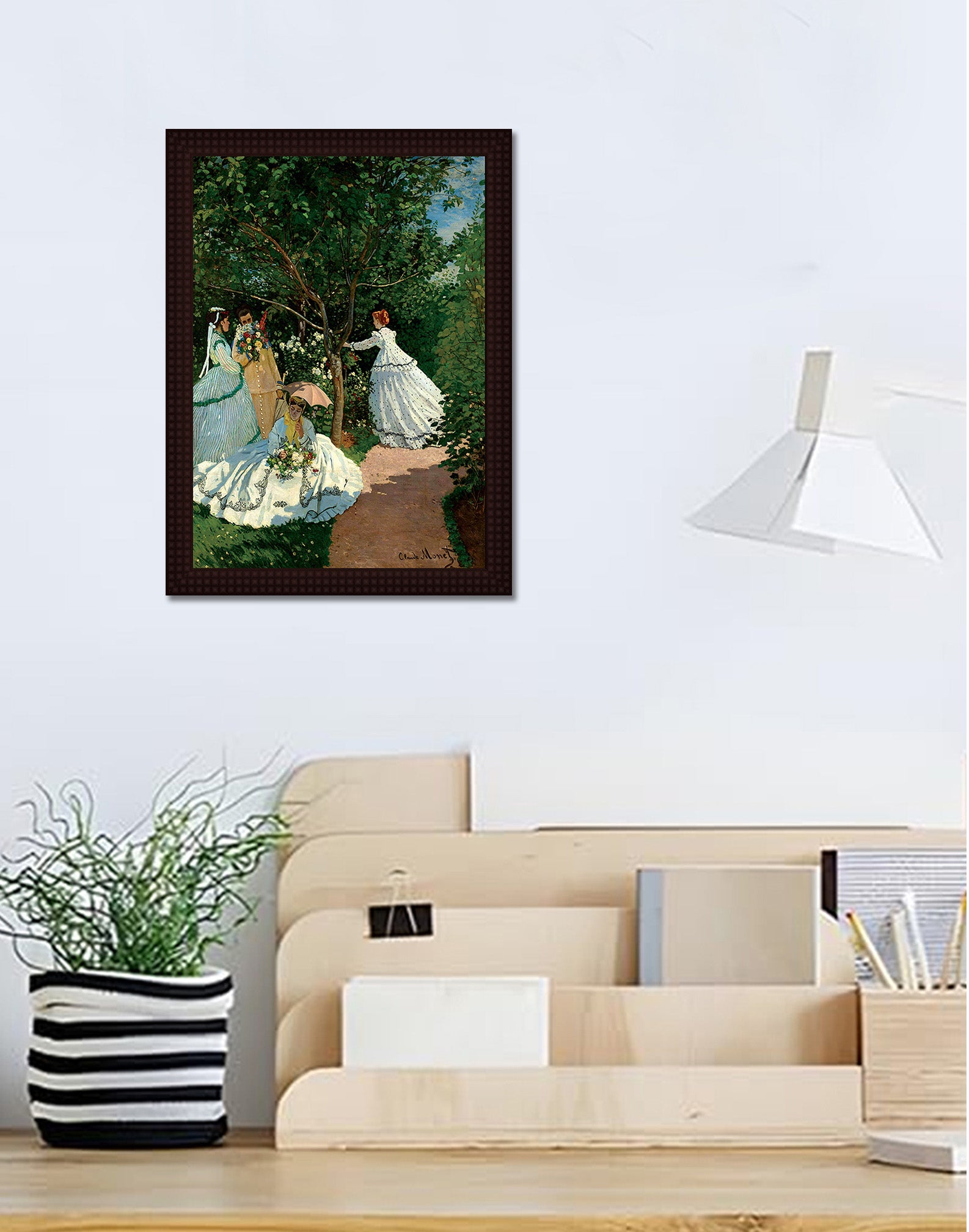 Women in The Garden - Canvas Painting - Framed