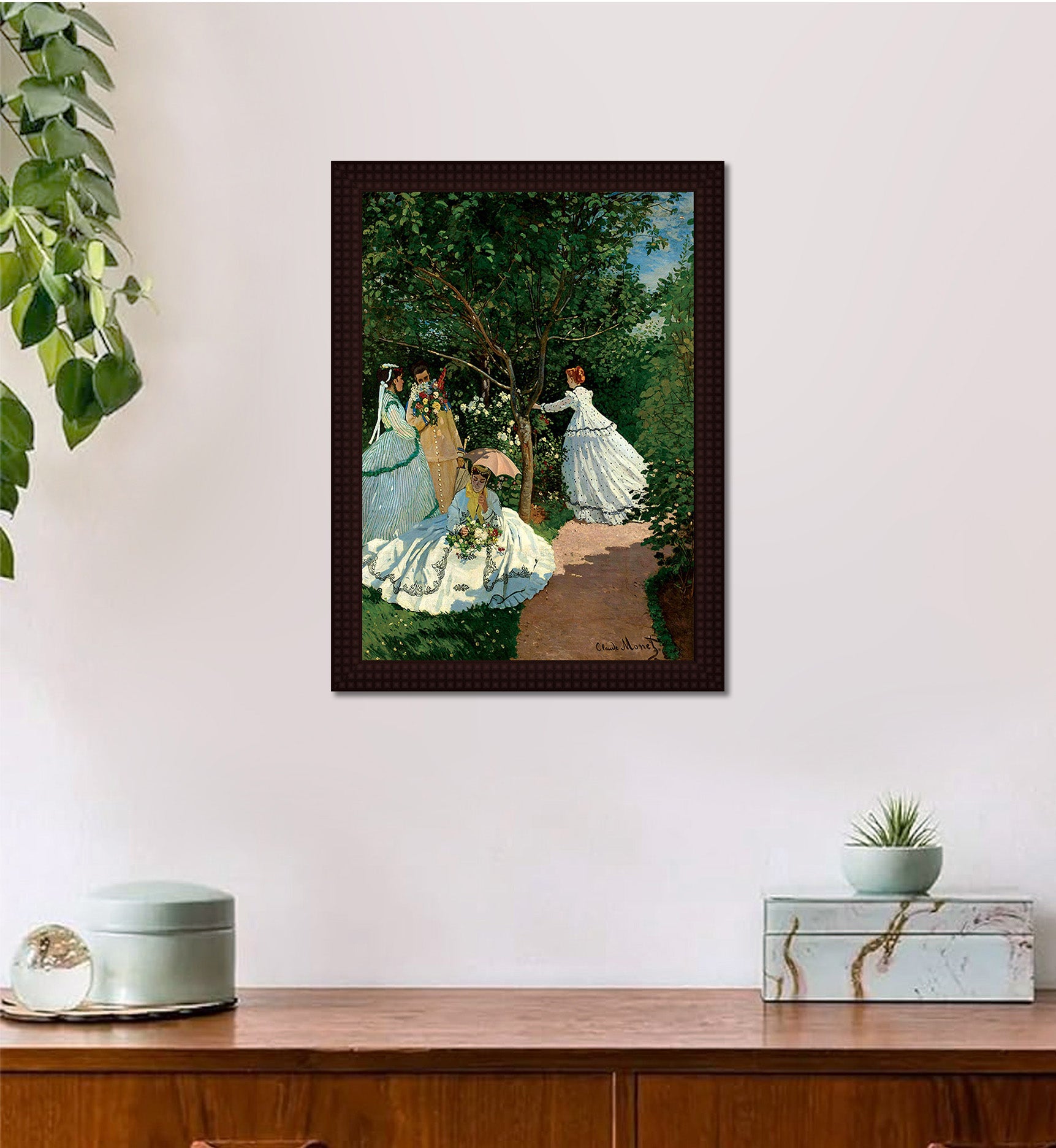 Women in The Garden - Canvas Painting - Framed