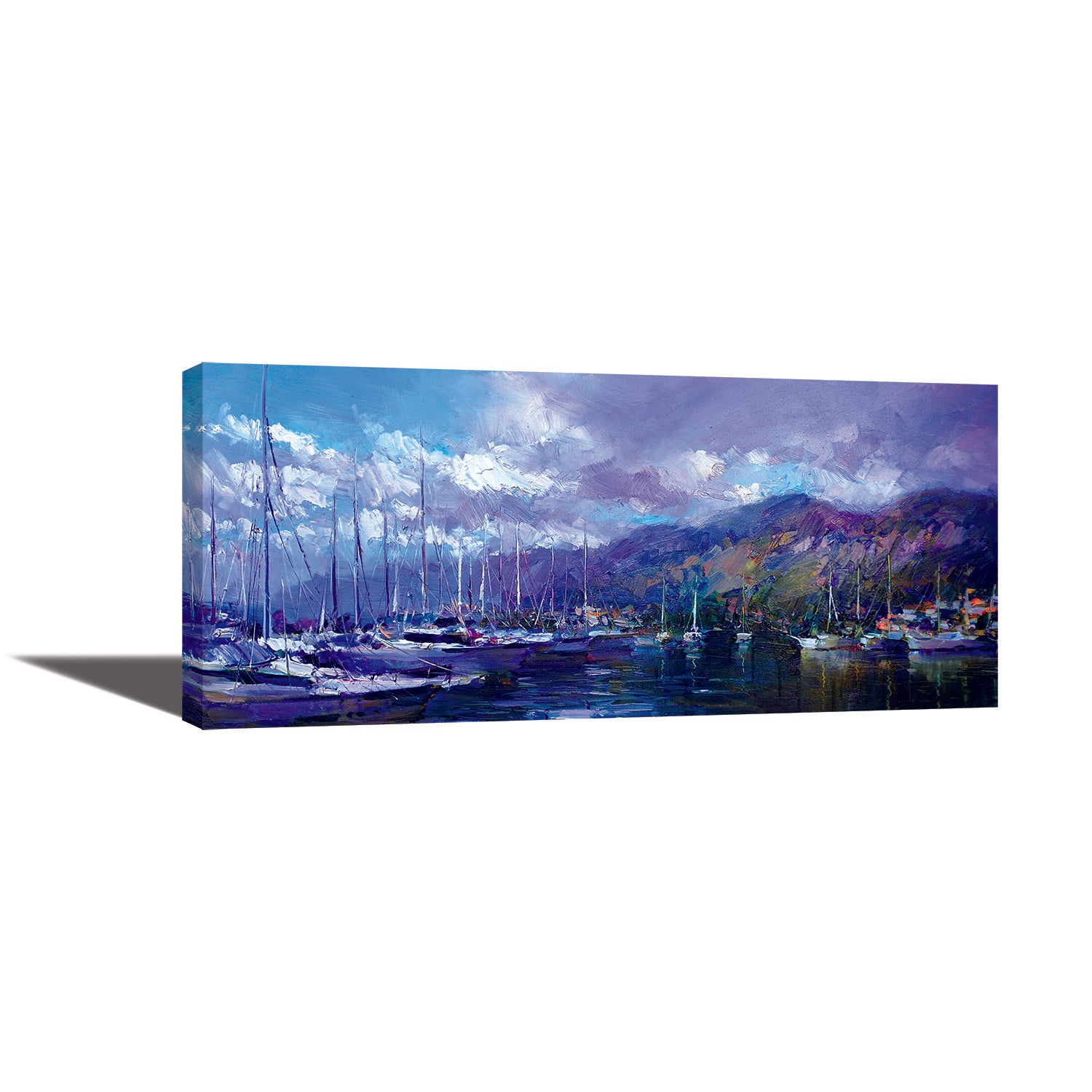 Dal Lake Kashmir- Canvas Painting - Framed