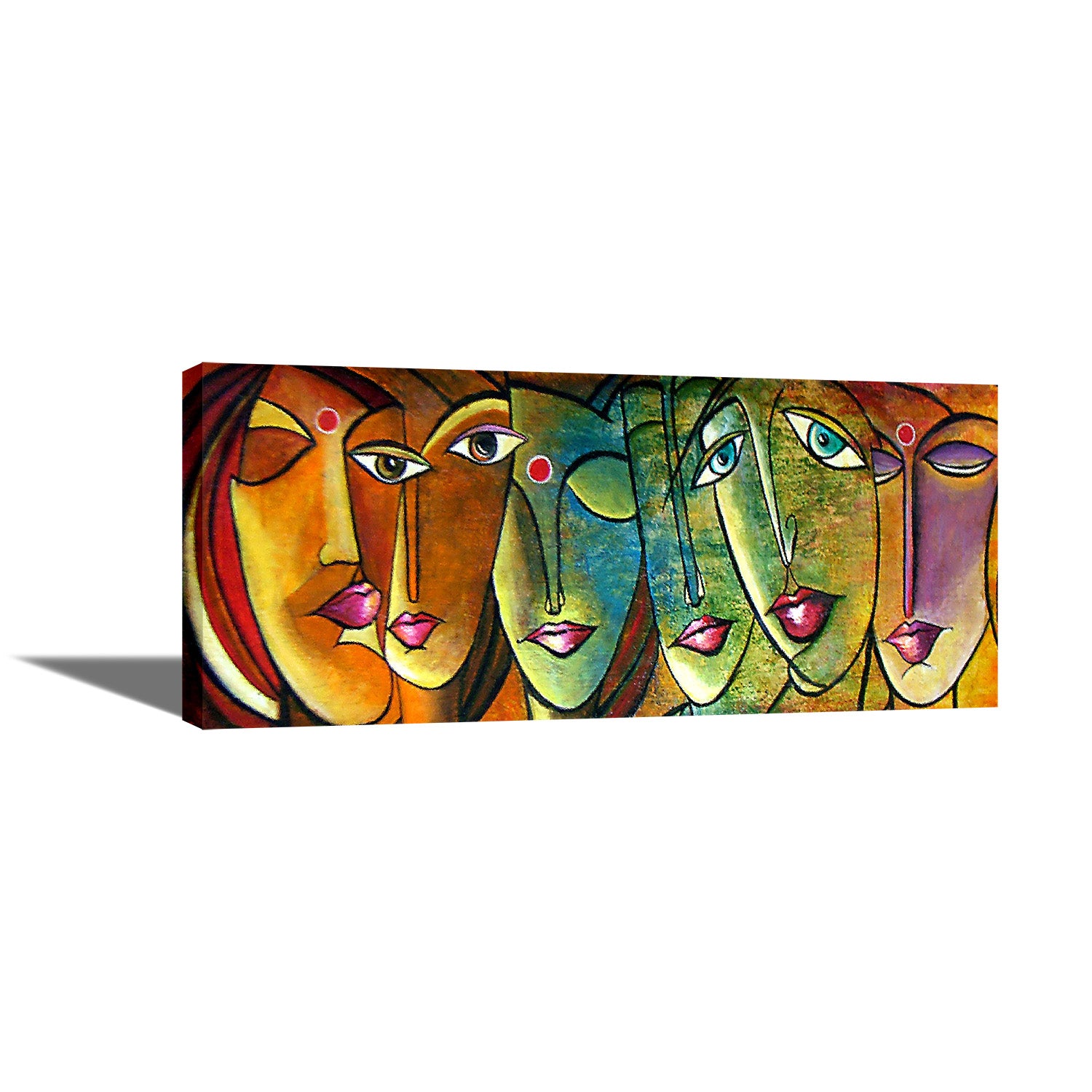 Faces of Life - Canvas Painting - Framed