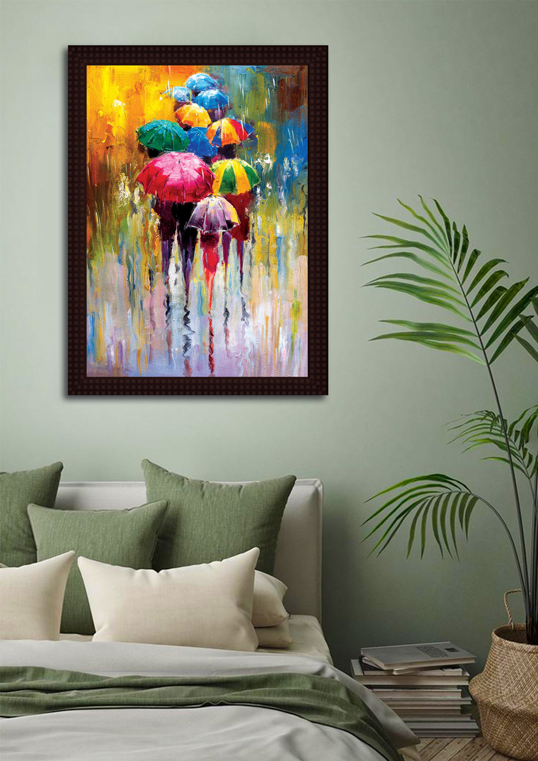 Abstract Umbrella- Canvas Painting - Framed