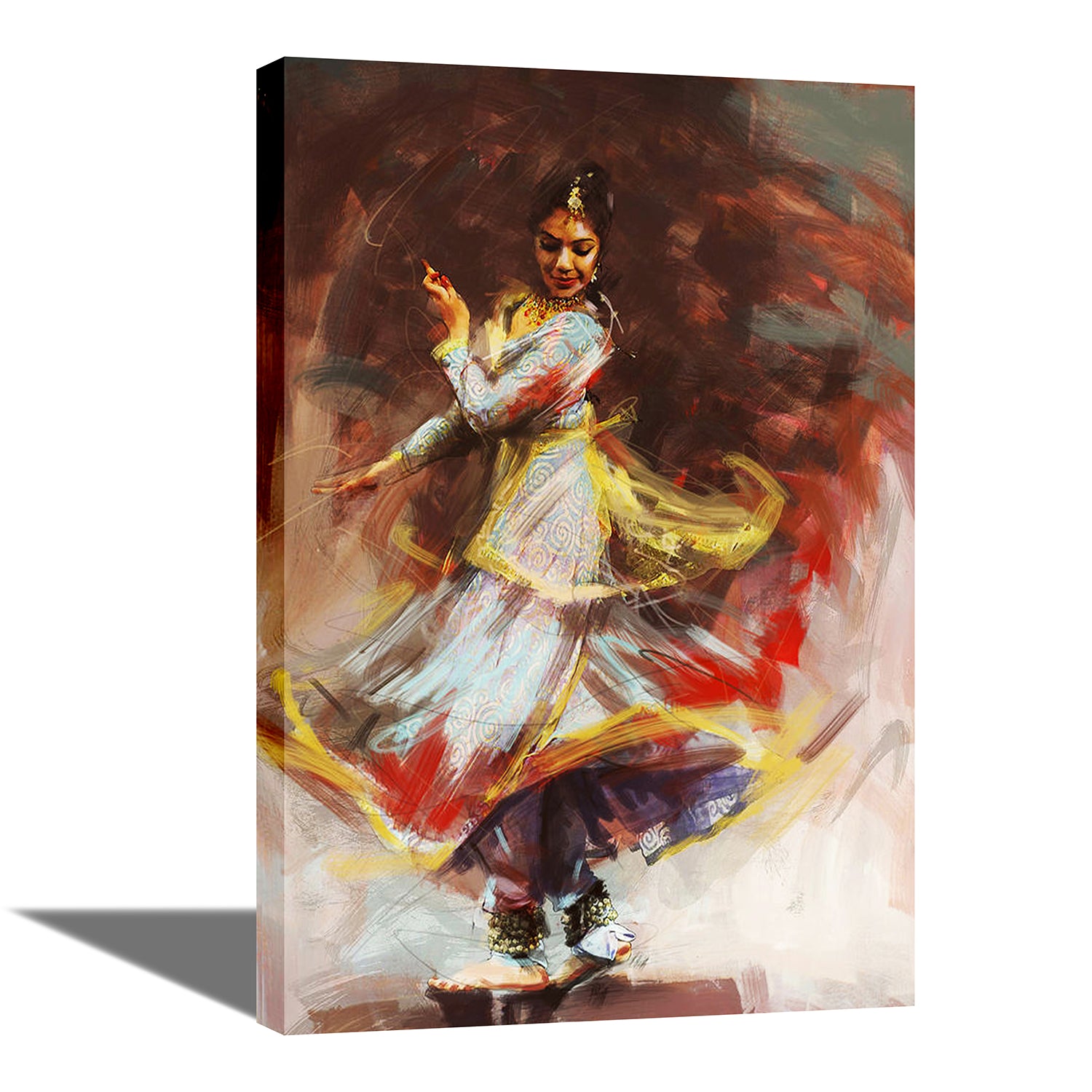 Dancing lady- Canvas Painting - Framed