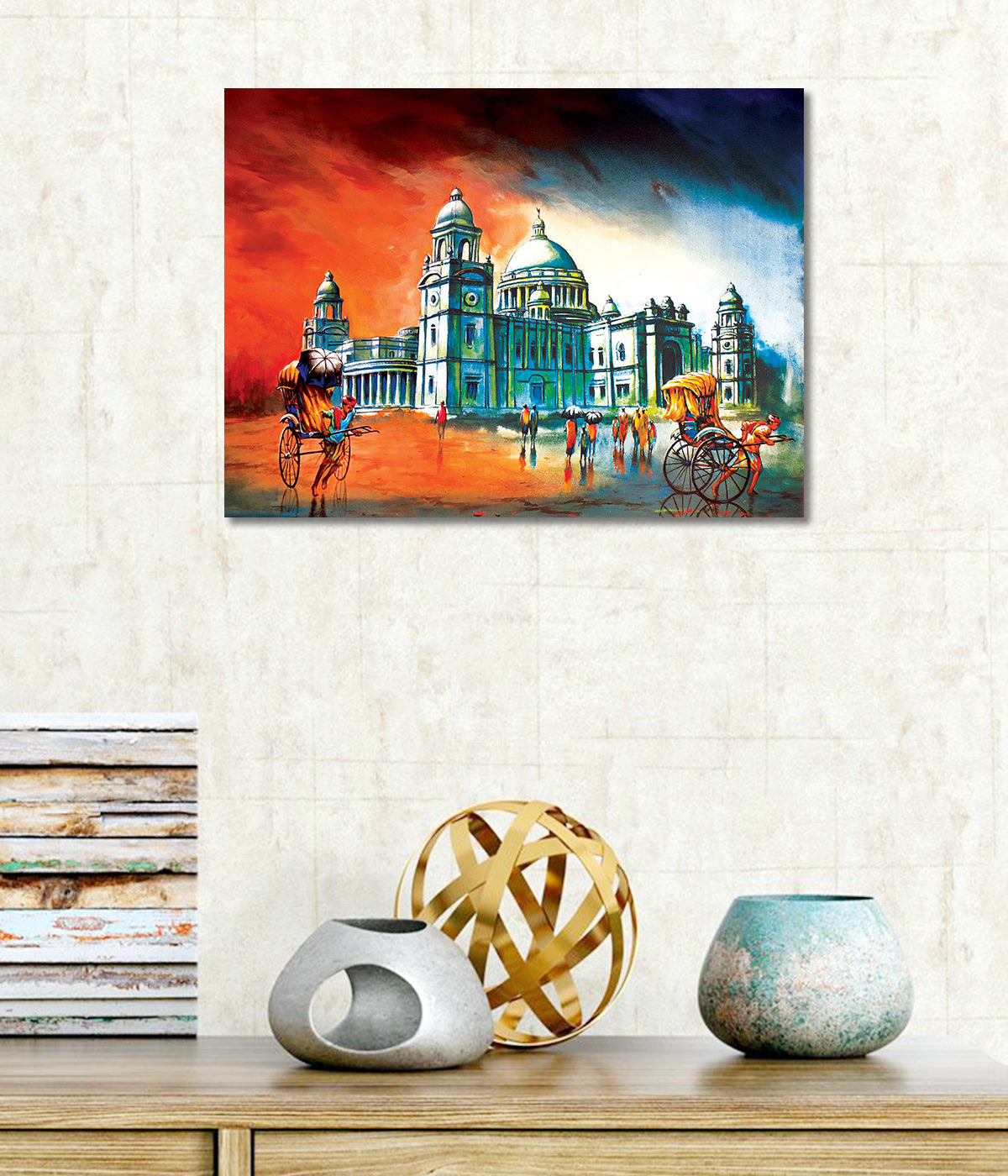 Victoria Memorial - Unframed Canvas Painting