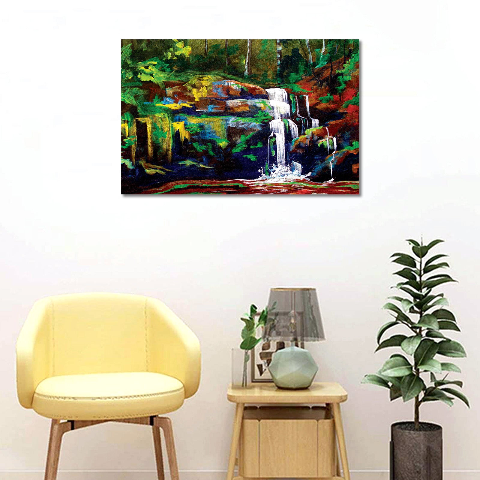 Gorgeous Waterfall - Unframed Canvas Painting