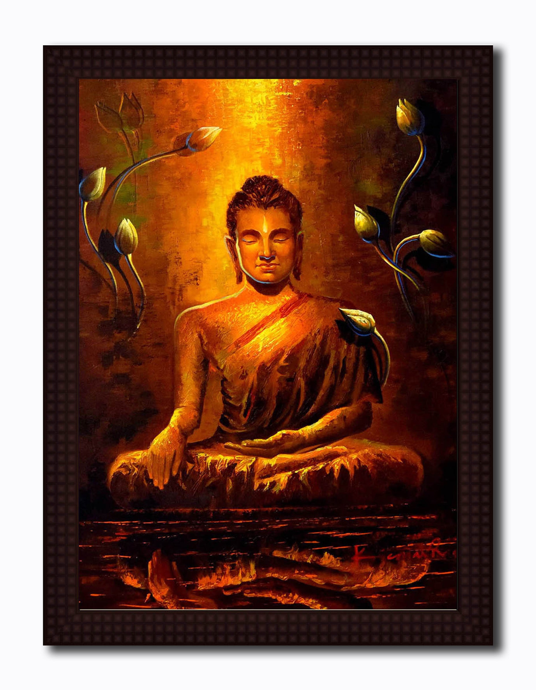 Divine Buddha- Canvas Painting - Framed