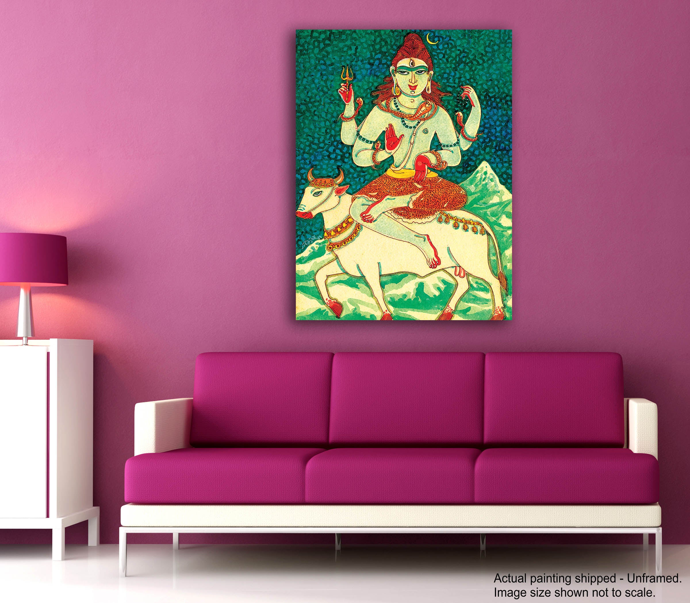 Anantadrishti Shiv Of Infinite Vision - Unframed Canvas Painting