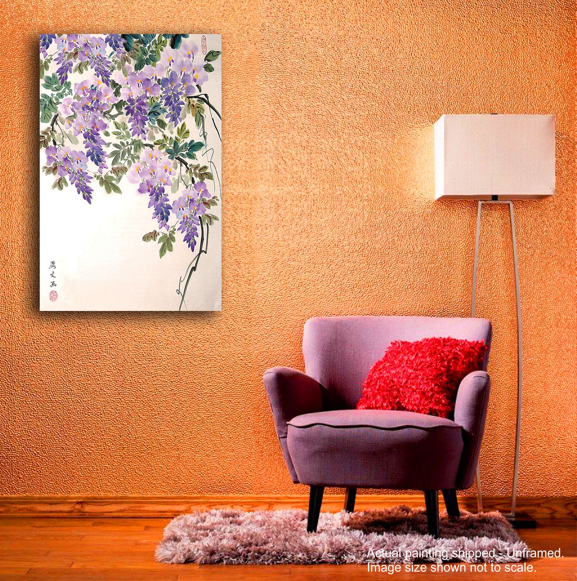 Wisteria blooms - Unframed Canvas Painting