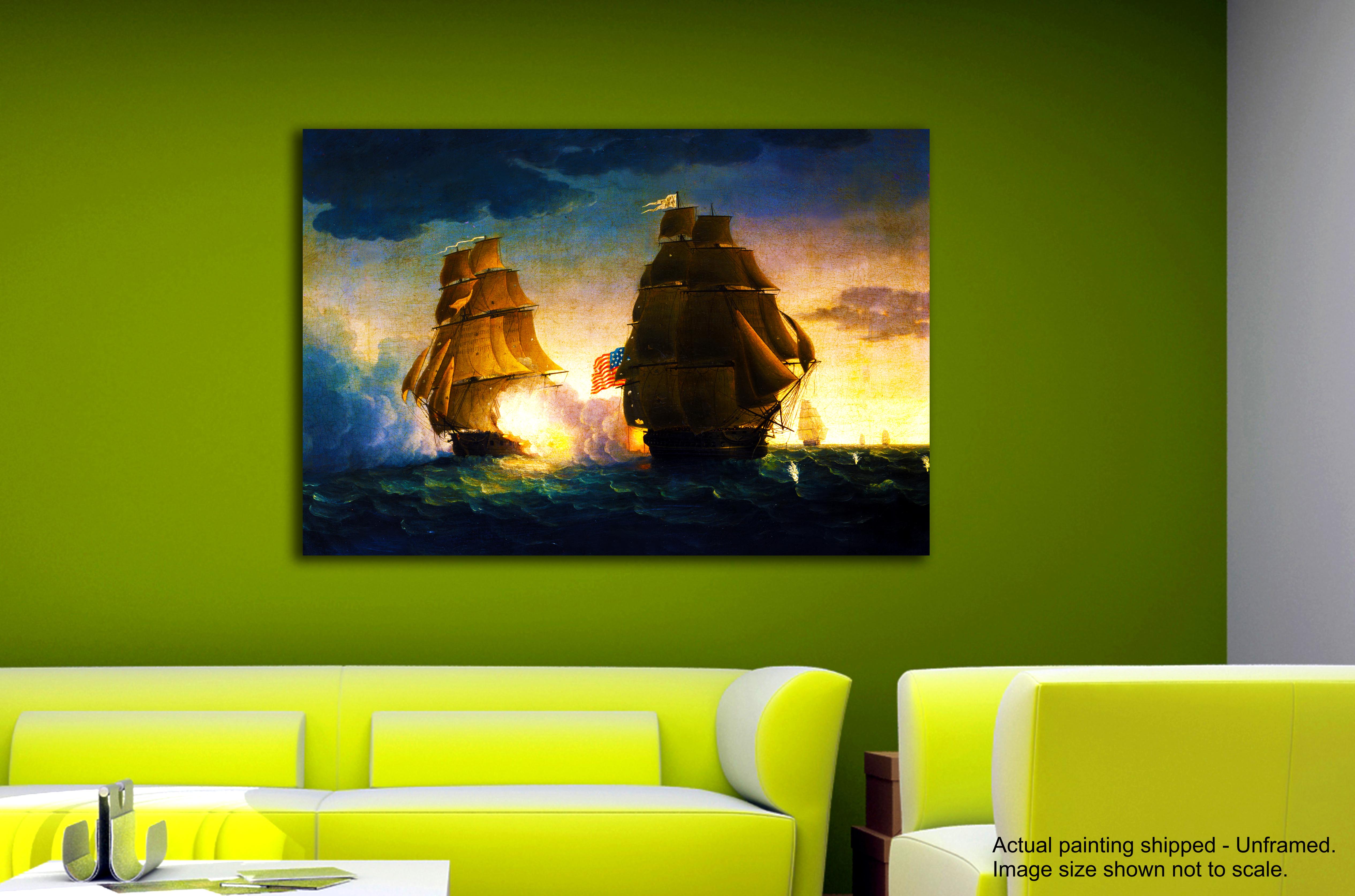 Battle of the Ships - Unframed Canvas Painting