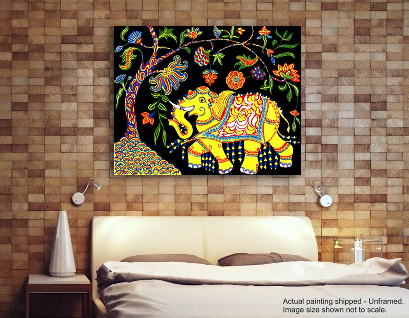 Colorful Elephant - Unframed Canvas Painting