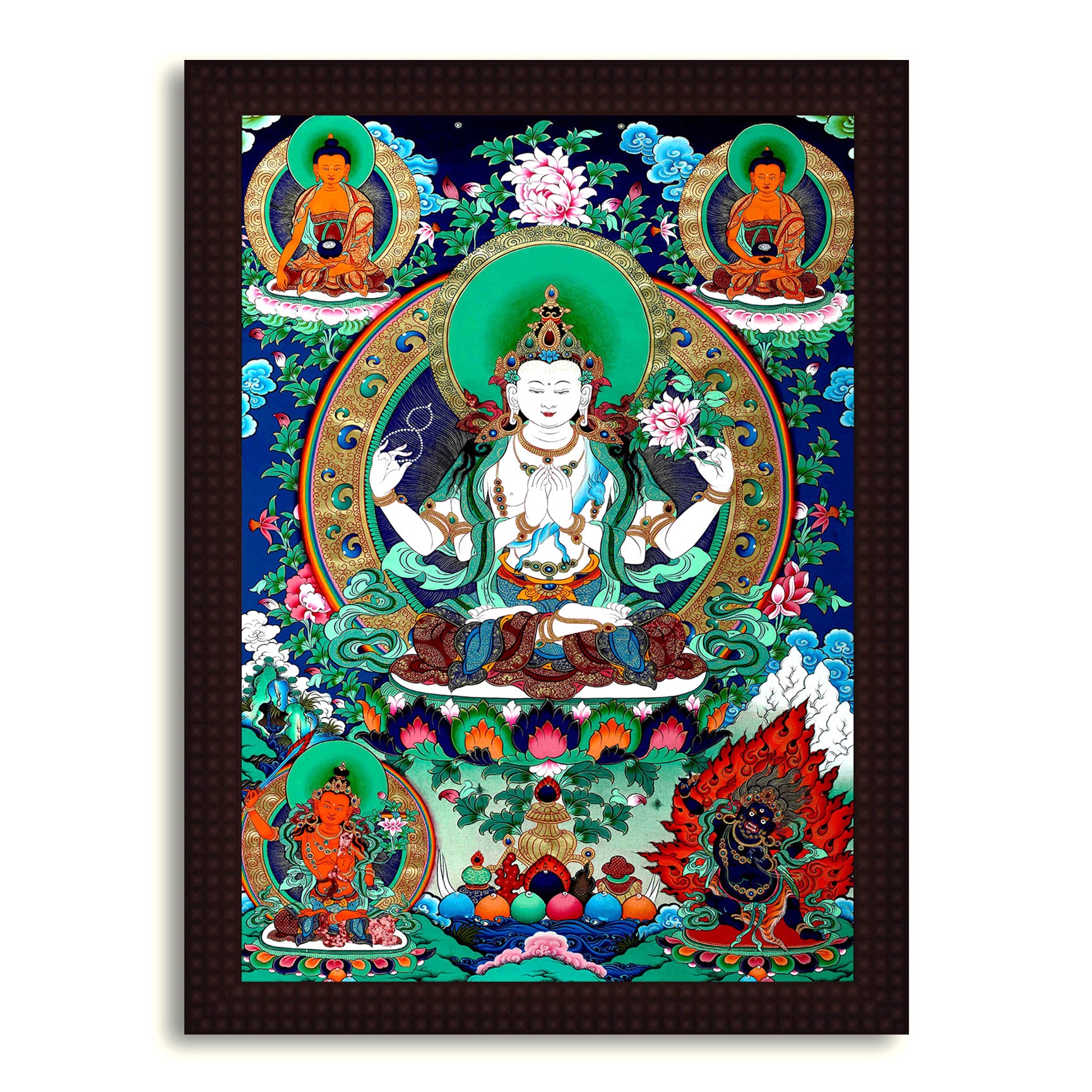 Goddess Tara - Canvas Painting - Framed