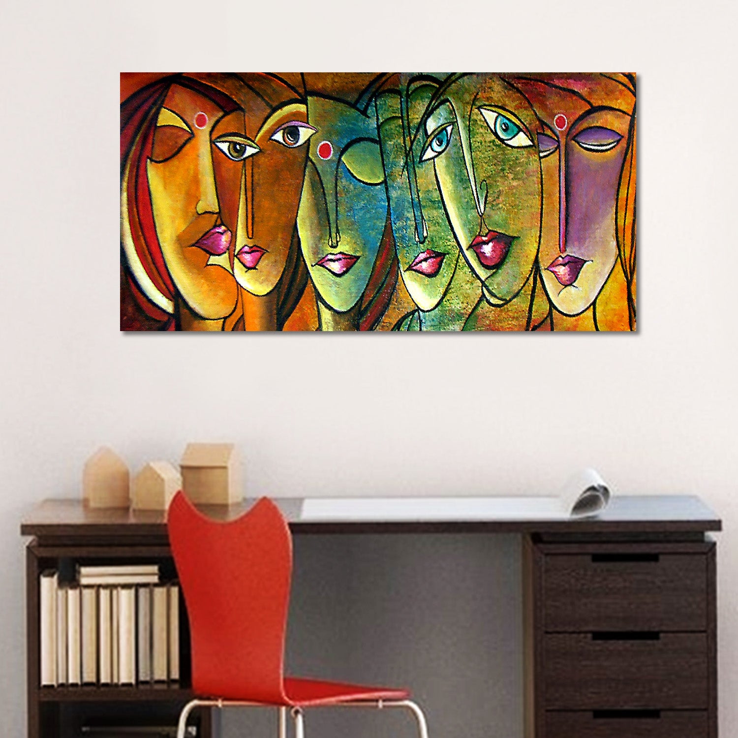 Faces of Life - Unframed Canvas Painting