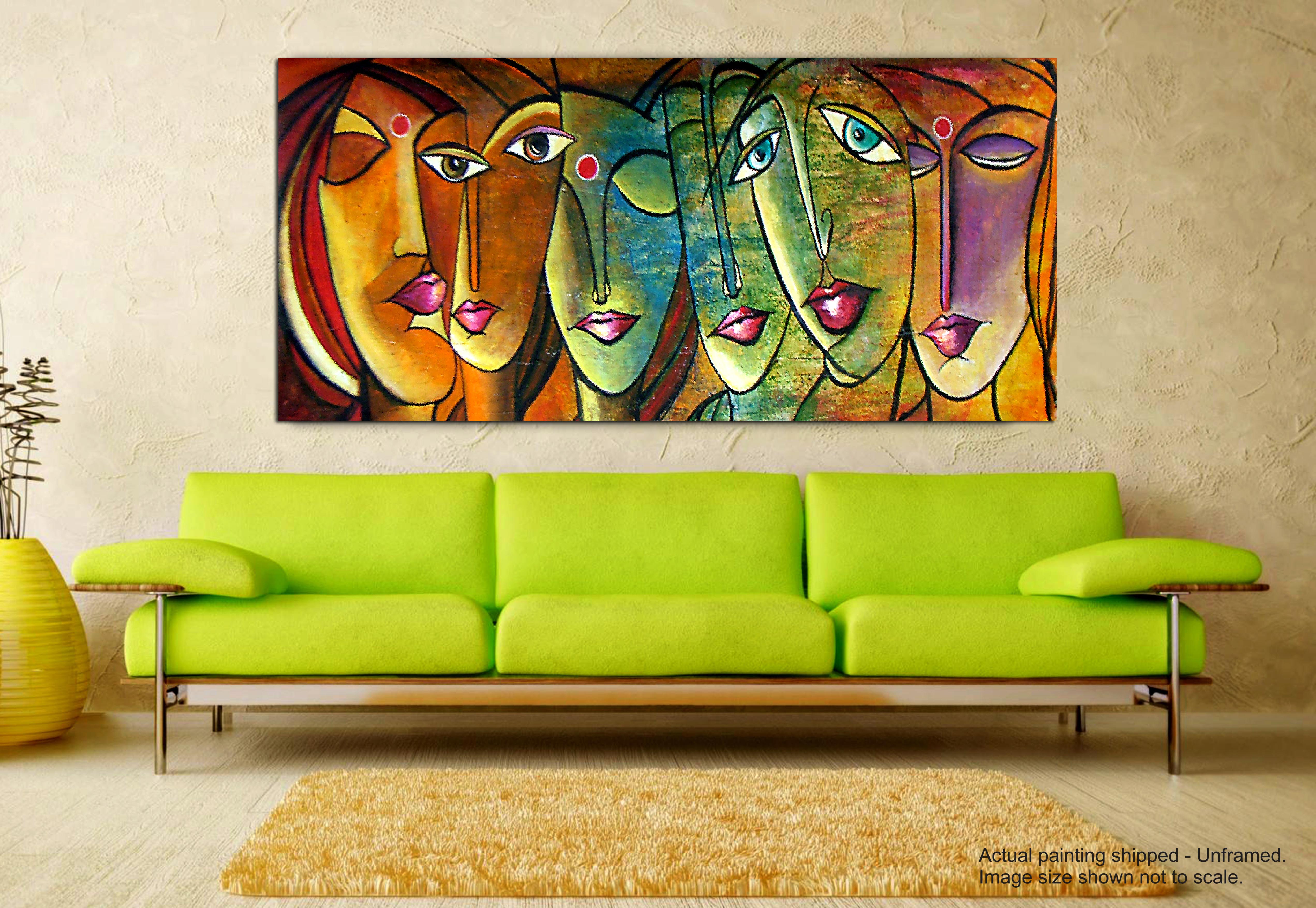 Faces of Life - Unframed Canvas Painting