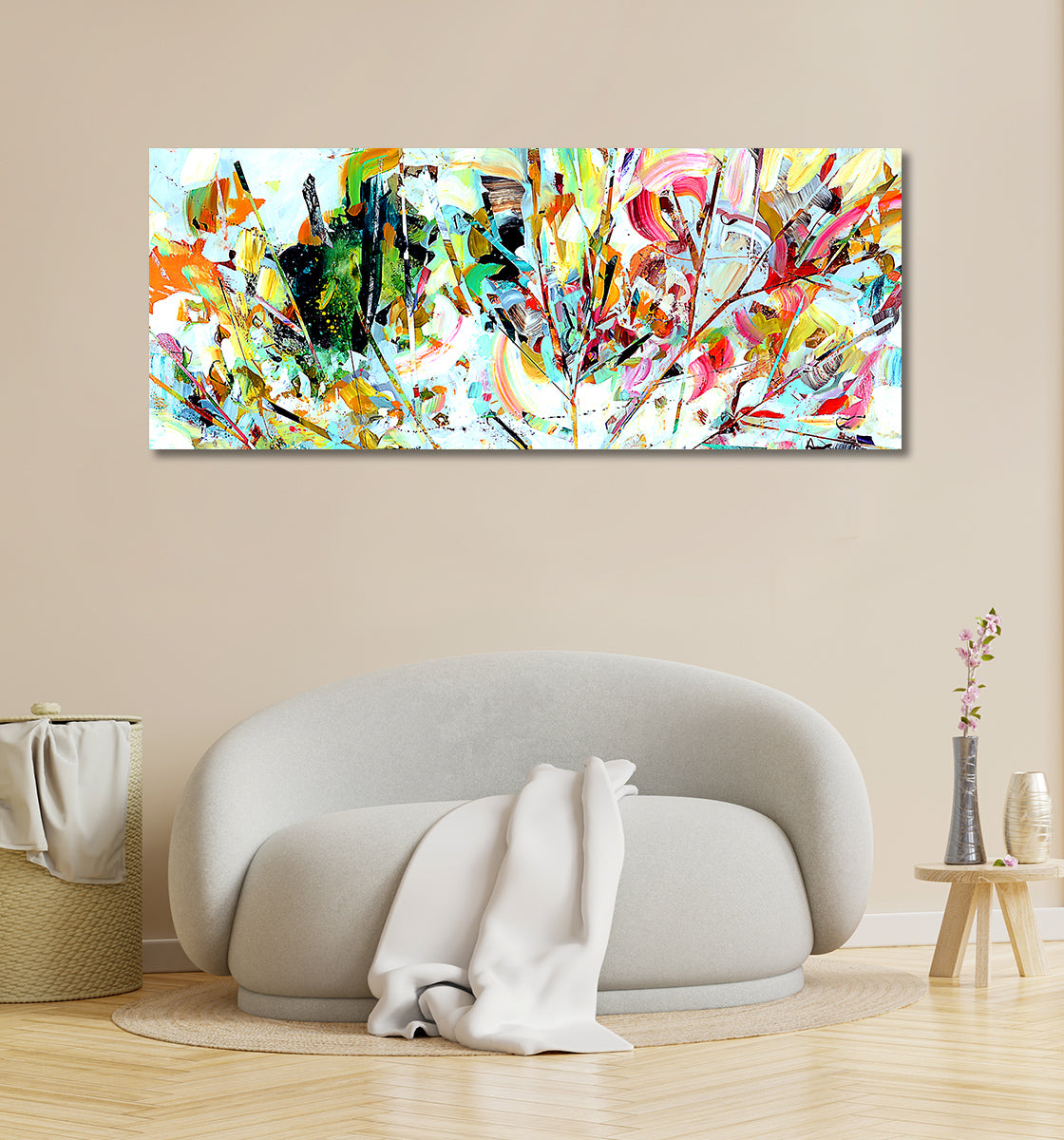 White Daisies - Unframed Canvas Painting