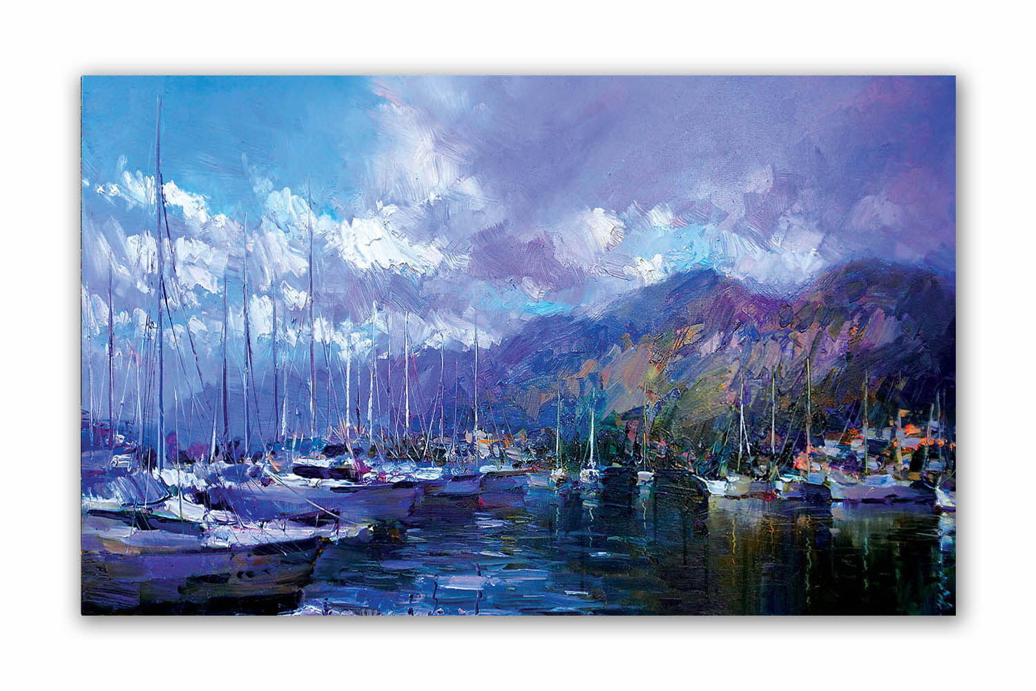 Dal Lake Kashmir - Unframed Canvas Painting