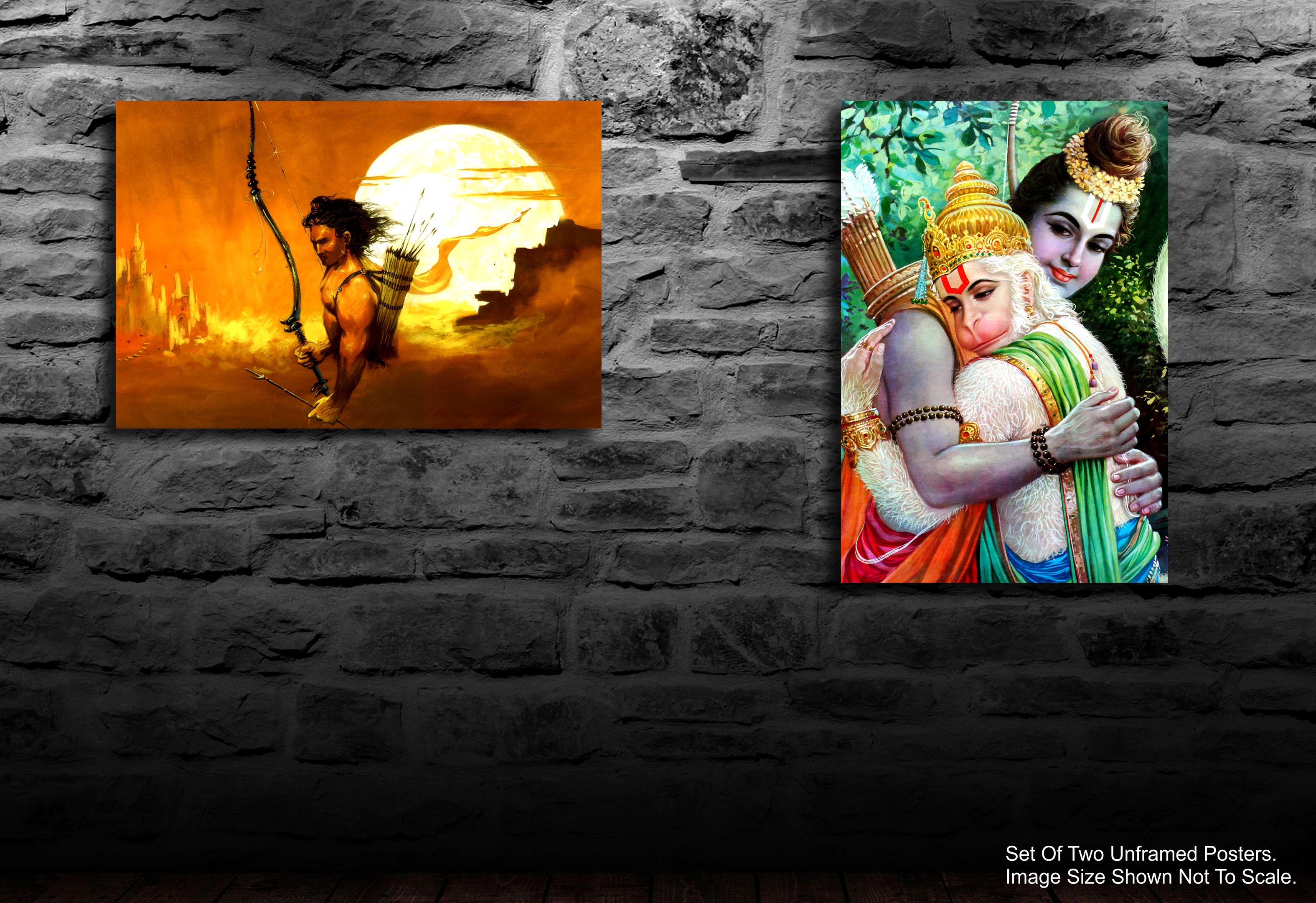 Â Sri Ram & HanumanÂ  Poster - Non Sticker