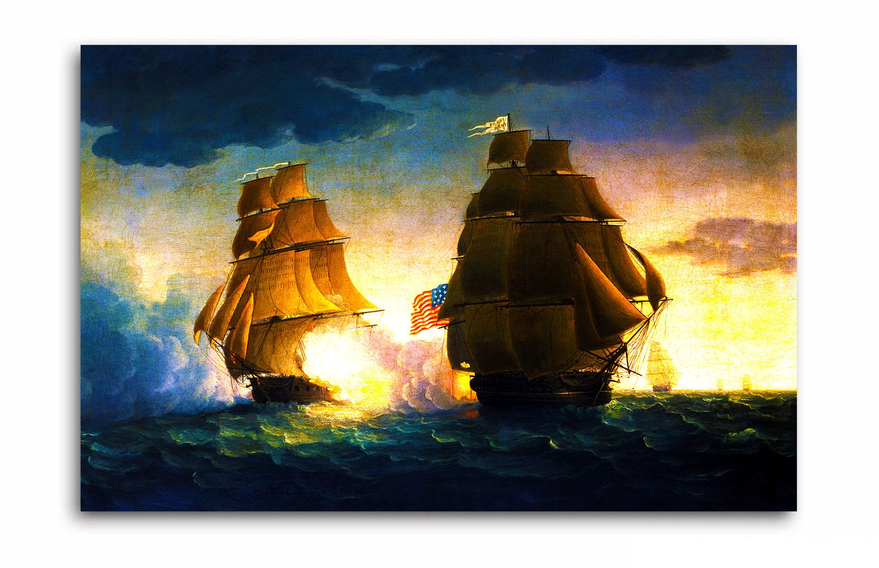 Battle of the Ships - Unframed Canvas Painting