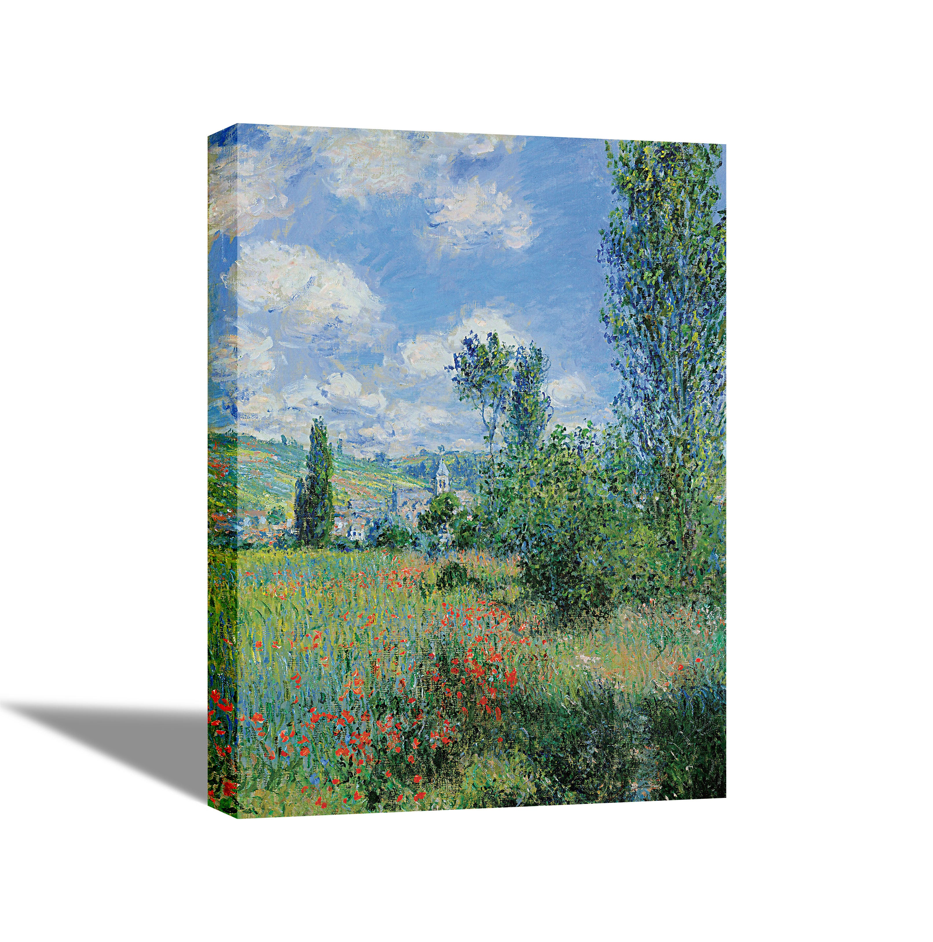 View of Vtheuil - Canvas Painting - Framed